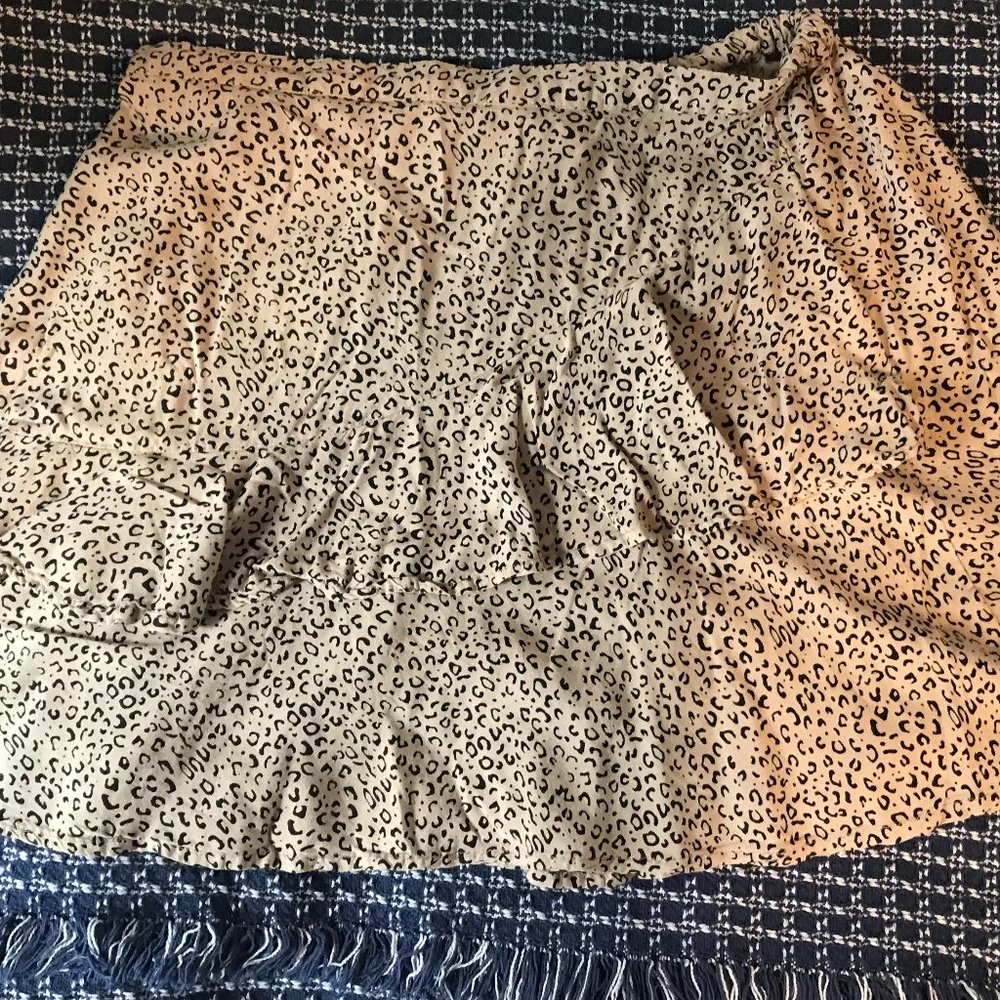 Leopard Print Mini Skirt